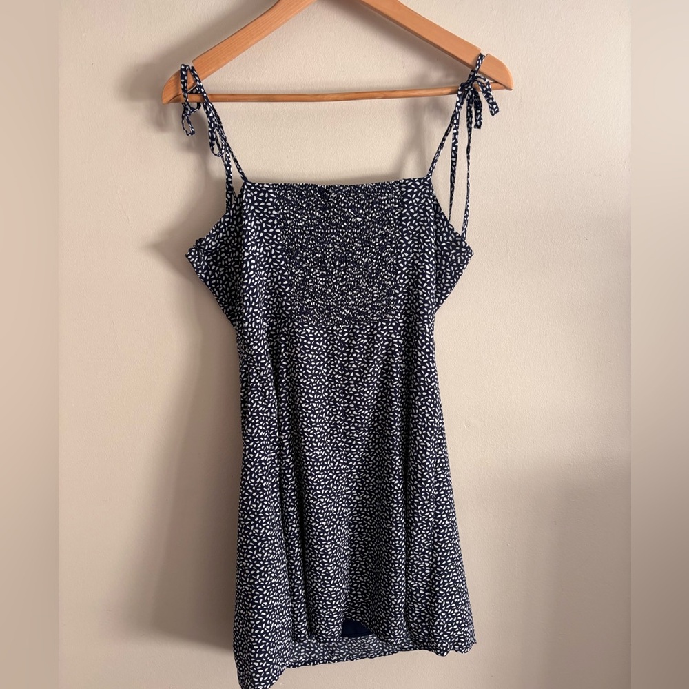 Altar'd State Navy and White Mini Dress